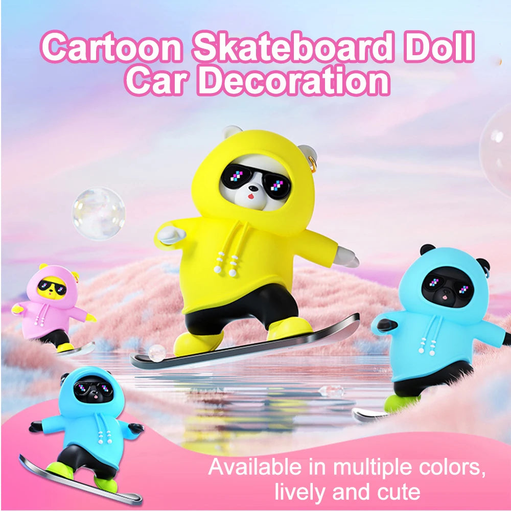 Cute Skateboard Bear Decoration Ornaments for Car