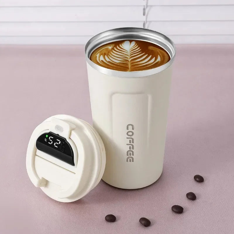 🎅🎄 - Coffee Thermos With Temperature Display