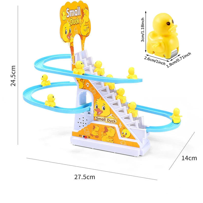 Funny Automatic Stair-Climbing Ducklings Cartoon Race Track Set