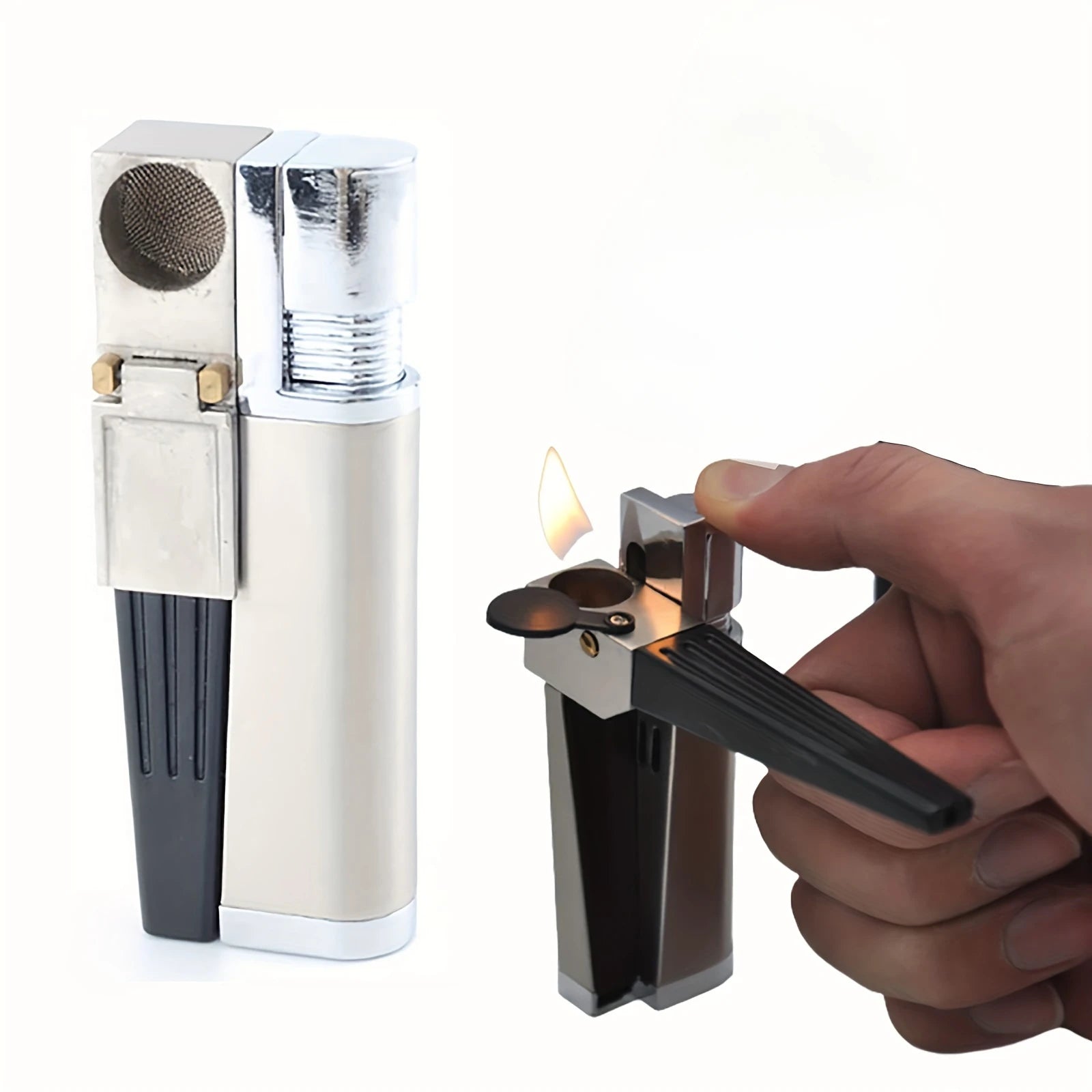 2-IN-1 RETRO FOLDABLE PIPE LIGHTER