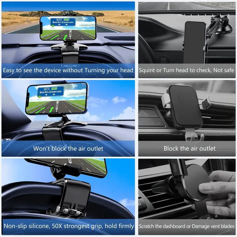 Multifunctional Car Dashboard Mobile Phone Holder