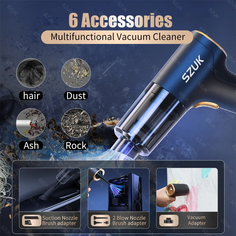 Powerful Wireless Car Vacuum Cleaner