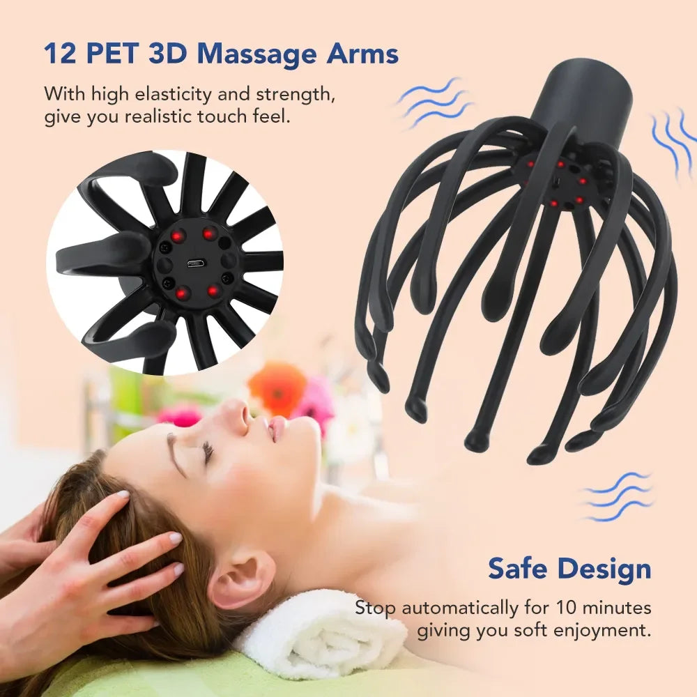 Electric Octopus Head Massager