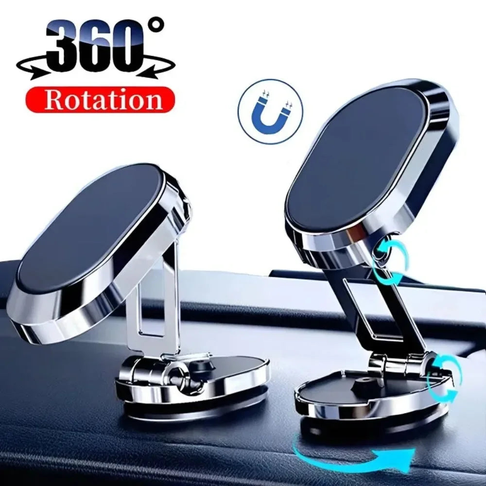 Foldable metal car phone holder