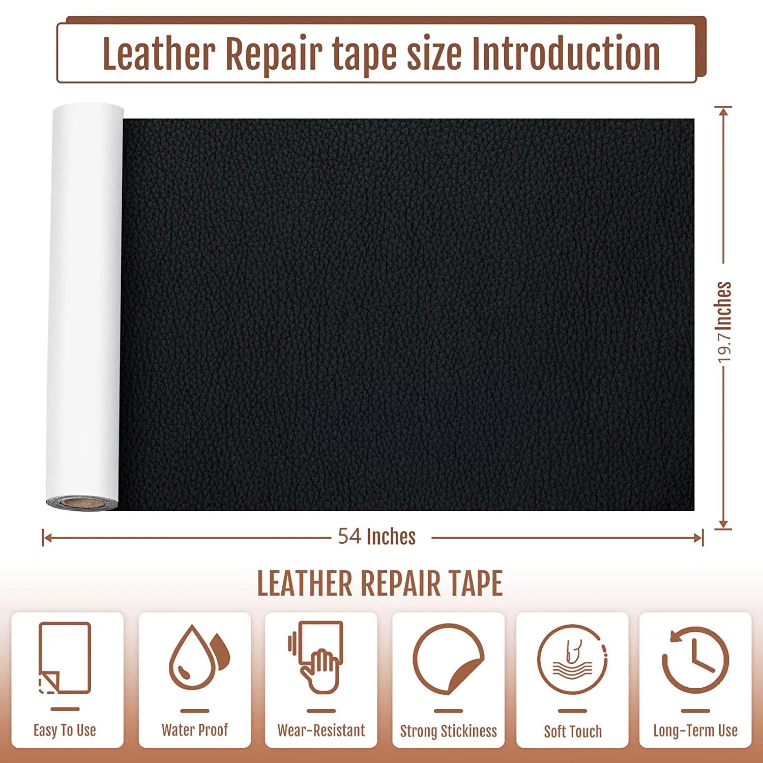 Self-Adhesive Leather Refinisher Cuttable Sofa Repair