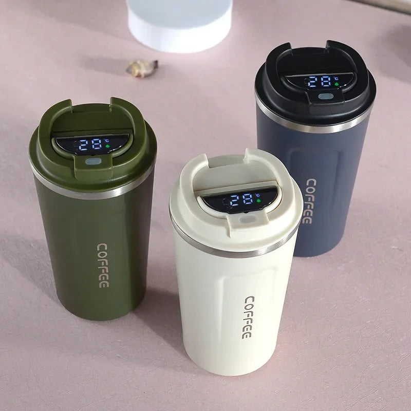 🎅🎄 - Coffee Thermos With Temperature Display