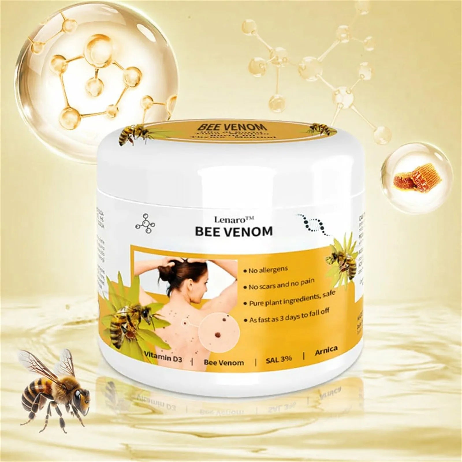 🐝🐝[🌟Official Brand Store🌟] Lenaro™ Bee Venom Mole and Wart Treatment Cream(👨‍⚕AAD RECOMMENDS)